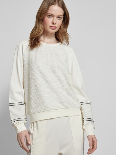 LIU JO SPORT Sweatshirt mit Ballonärmeln Offwhite 3