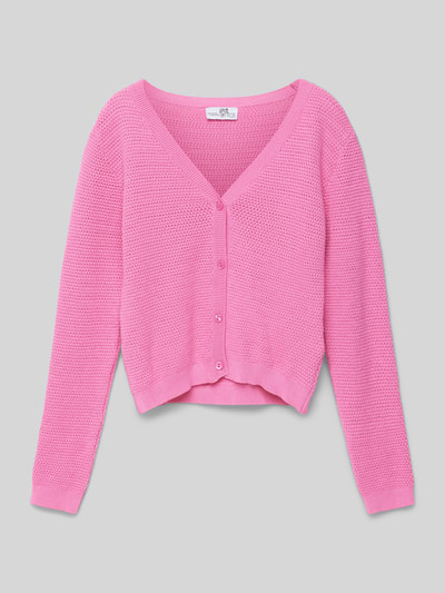 Happy Girls Strickjacke mit Knopfleiste Pink 1