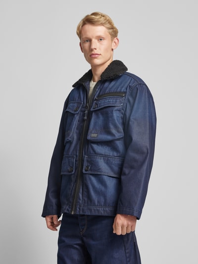 G-Star Raw Sherpa Jacket in Denim-Optik Modell 'Utility' Dunkelblau 4