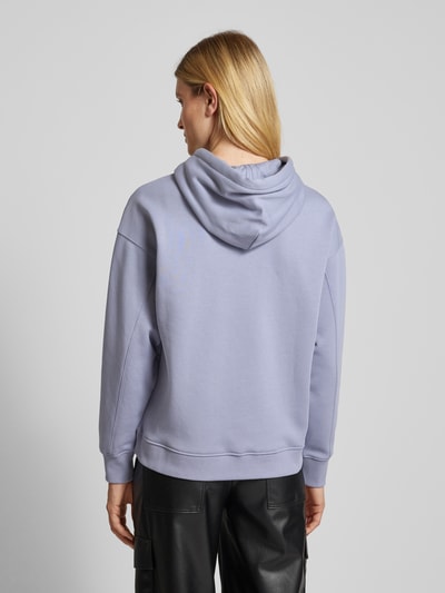 Jake*s Casual Oversized hoodie met labelprint Lavendel - 5