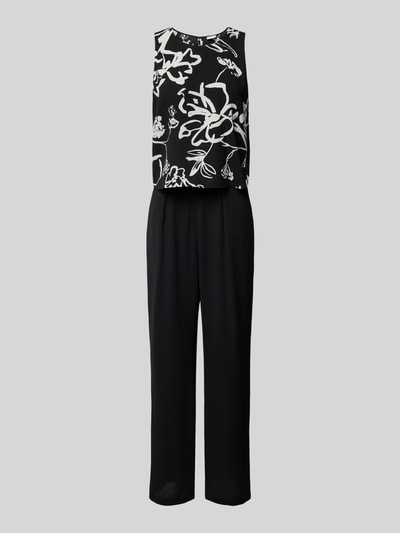 s.Oliver BLACK LABEL Jumpsuit met bloemenmotief Zwart - 2