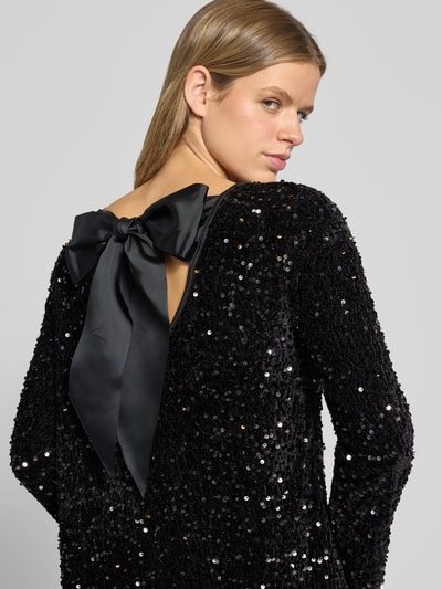 ONLY Körpernahes Cocktailkleid mit Pailettenbesatz Modell 'ANIKA' Black 3