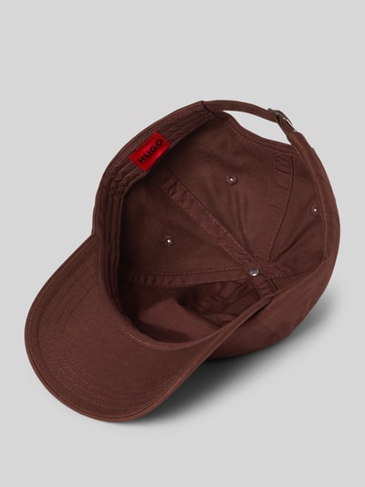 HUGO Baseballpet met statement- en labelstitching, model 'Cara' Donkerbruin - 2