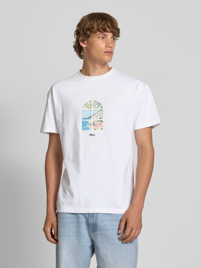 BLKVIS T-shirt met motiefprint, model 'PAESAGGIO' Wit - 4