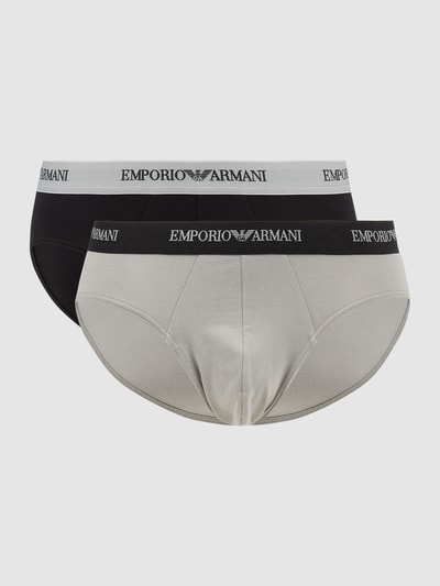 Emporio Armani Slip met stretch in set van 2 stuks Zwart - 1