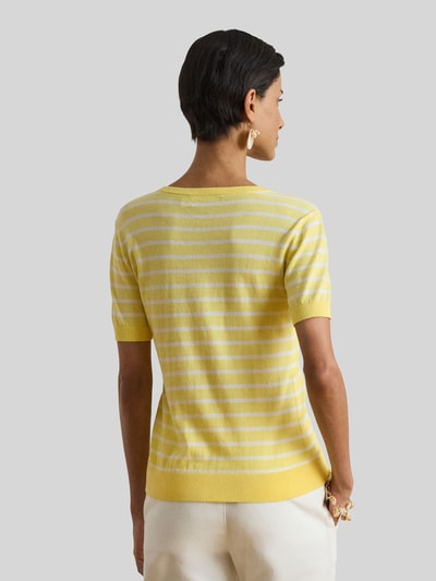 Lauren Ralph Lauren Regular Fit Pullover mit kurzem Arm Hellgelb 5