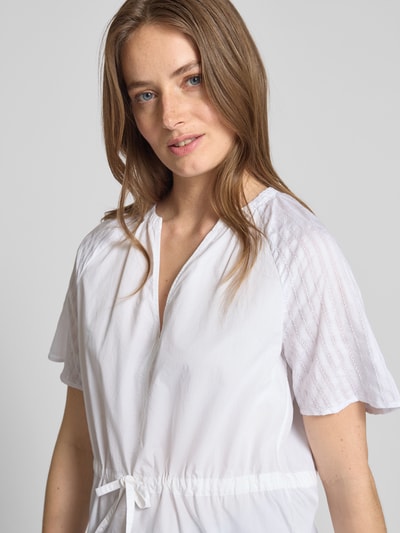 Samsøe Samsøe Regular Fit Bluse mit V-Ausschnitt Modell 'SATOMA' Weiss 3