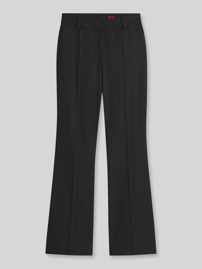 HUGO Regular Fit Schlaghose mit Bügelfalten Modell 'Hiso' Black 2