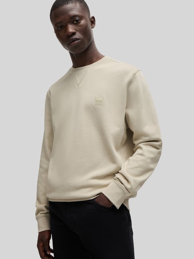 BOSS Orange Regular Fit Sweatshirt aus reiner Baumwolle Modell 'WESTART' Sand 3