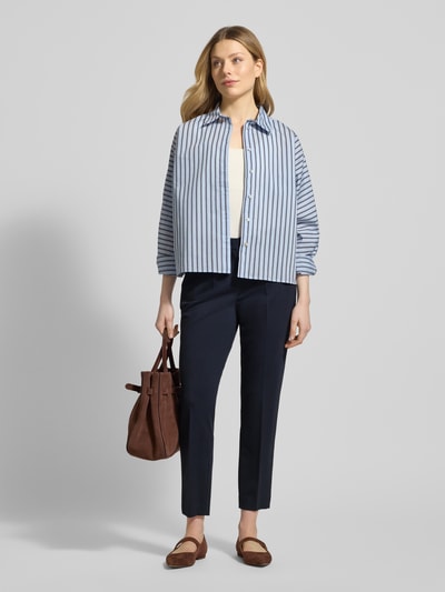 Luisa Cerano Stoffhose mit französischen Eingrifftaschen Marine 1