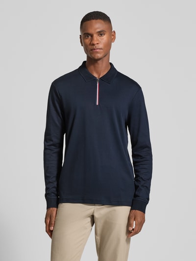Tommy Hilfiger Regular Fit Poloshirt aus reiner Baumwolle Marine 4