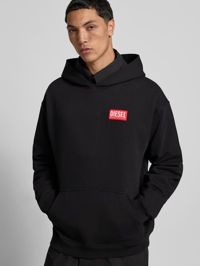 Diesel Oversized Hoodie mit Logo-Patch Black 3