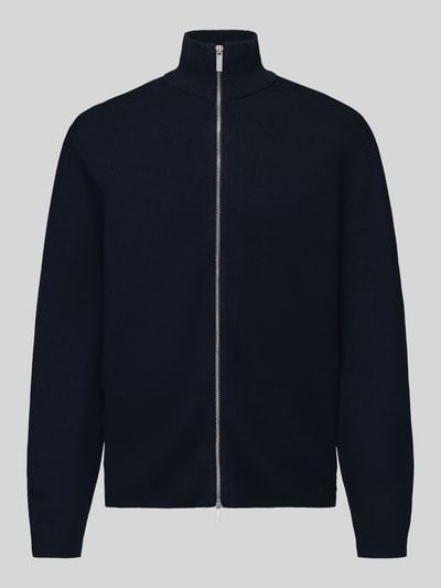 Selected Strickjacke mit Zweiwege Reißverschluss Dunkelblau 2