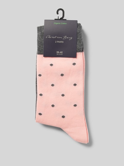 Christian Berg Men Socken mit Label-Detail Flieder 3