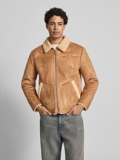 REVIEW Jacke mit Reißverschluss Mittelbraun 4