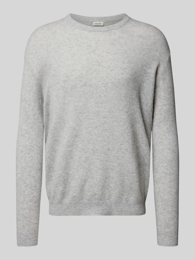 American Vintage Slim fit gebreide pullover van kasjmiermix, model 'RAXOW' Lichtgrijs - 2