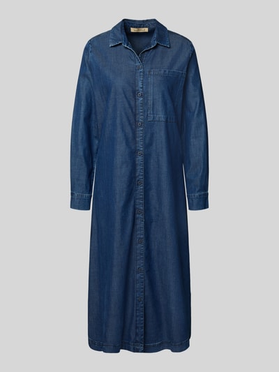 Smith and Soul Sukienka jeansowa z kieszenią na piersi Jeansowy niebieski 2