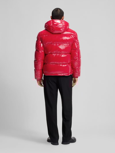 HUGO Kurtka pikowana o kroju regular fit z kapturem model ‘BARO’ Czerwony 5