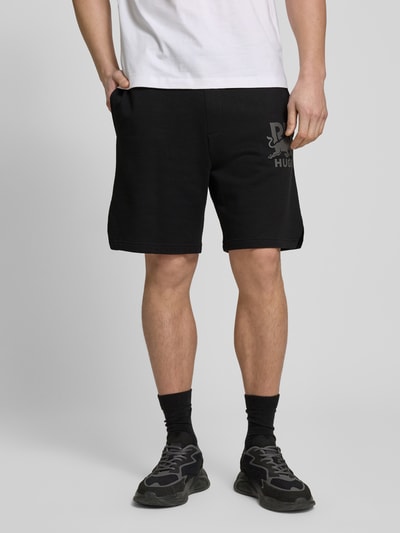 HUGO Sweatpants mit Label-Print Modell 'DESWICK' Black 4