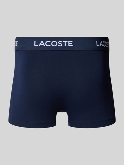 Lacoste Trunks mit elastischem Label-Bund im 3er-Pack Marine 3