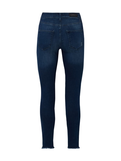 Only Skinny fit jeans in destroyed look Jeansblauw - 3