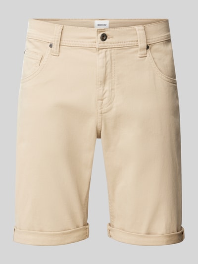 Mustang Straight leg korte jeans in 5-pocketmodel, model 'Chicago' Beige - 2