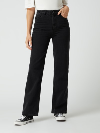 Vero Moda Straight fit jeans van katoen, model 'Kithy' Zwart - 4