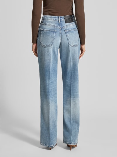 HUGO Wide leg jeans van katoenmix model '937_14' Lichtblauw - 5