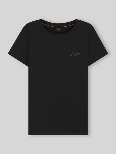 BOSS Orange Regular fit t-shirt van puur katoen Zwart - 2