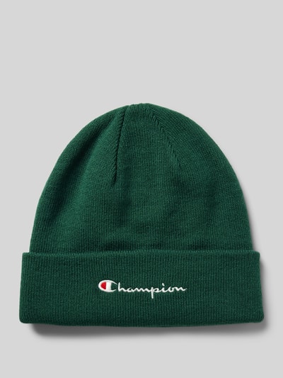 CHAMPION Czapka beanie z wyhaftowanym logo Ciemnozielony 1