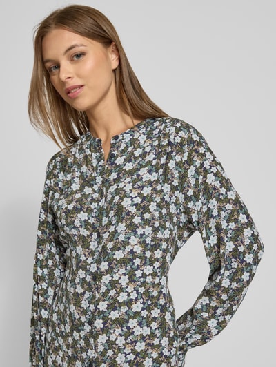 Gant Długa sukienka z czystej wiskozy z kwiatowym nadrukiem na całej powierzchni Jasnozielony 3