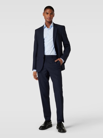 CK Calvin Klein Slim Fit Business-Hemd mit Label-Stitching Modell 'Bari' Bleu 1