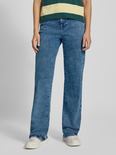 Noisy May Wide fit jeans van biologische katoenmix, model 'Myolanda' Jeansblauw - 4