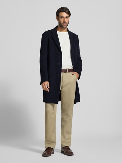 BOSS Slim Fit Funktionsmantel aus Woll-Mix Modell 'HYDE' Marine 1