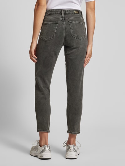 Only Straight Fit High-Waist-Jeans mit Label-Patch Modell 'EMILY' Mittelgrau 5