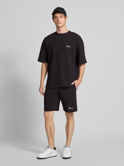 Pegador Oversized T-shirt met labelstitching Zwart - 1