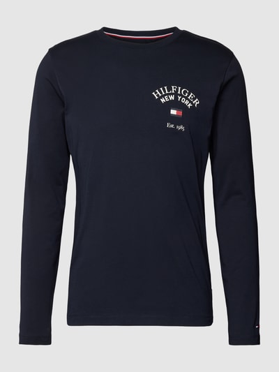 Tommy Hilfiger Longsleeve mit Label-Print Modell 'ARCH VARSITY' Marine 2