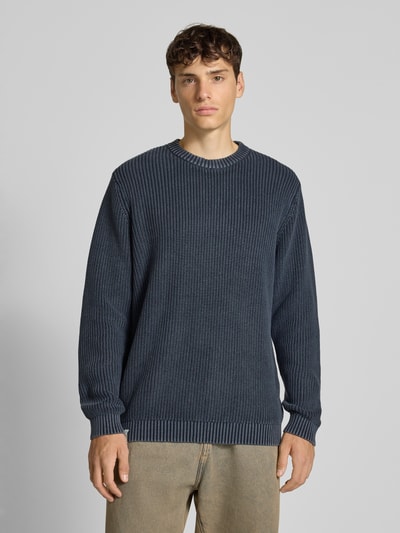 Pepe Jeans Regular fit pullover van puur katoen, model 'PARKER CREW' Marineblauw - 4