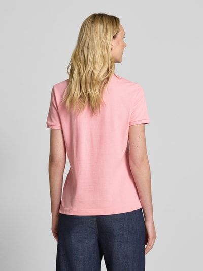 Gant Poloshirt met labelstitching Felroze - 5