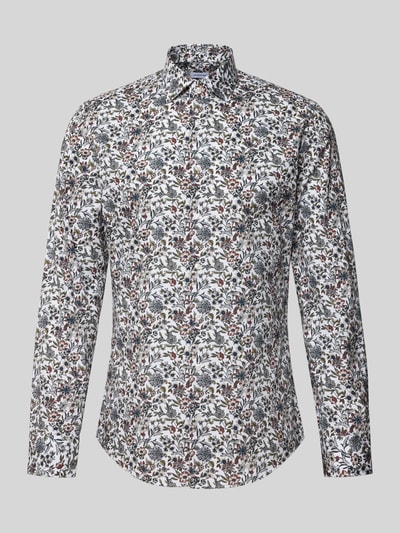 SEIDENSTICKER Slim fit zakelijk overhemd van katoen met kentkraag Olijfgroen - 2