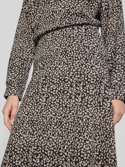 Milano Italy Midirock mit gelegten Falten Graphit 3