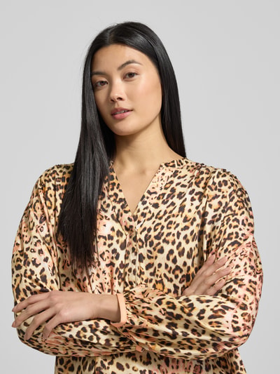 Emily Van den Bergh Blusenshirt mit V-Ausschnitt Offwhite Melange 3