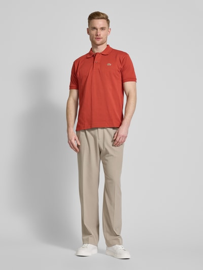 Lacoste Classic Fit Poloshirt mit Baumwollanteil Dunkelrot 1