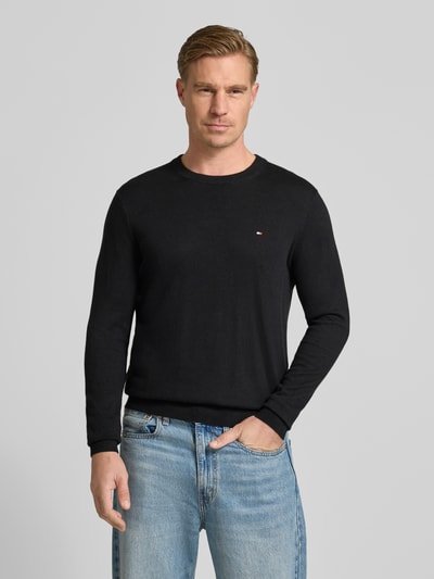 Tommy Hilfiger Regular Fit Strickpullover aus Baumwoll-Kaschmir-Mix Black 4