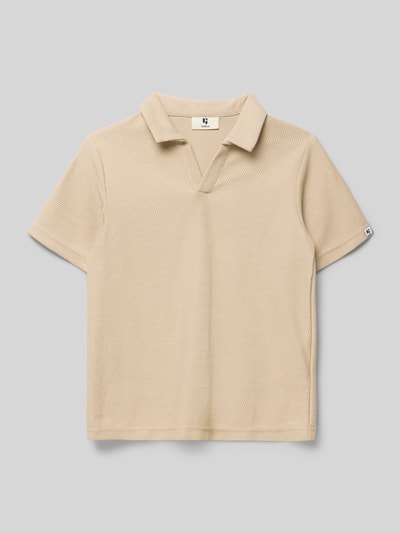 Garcia Regular Fit Poloshirt mit Strukturmuster Sand 1