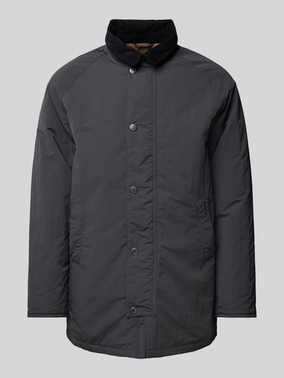 Barbour Jacke mit Druckknopfleiste Black 2