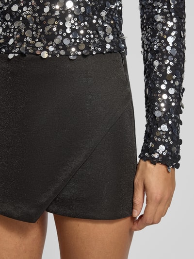 Only Korte broek met viscose, model 'MIST-LYIA' Metallic zwart - 3