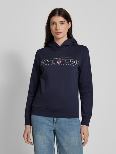 Gant Hoodie met capuchon Marineblauw - 4