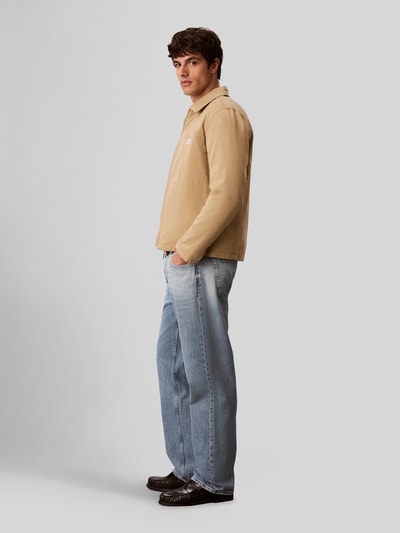 Calvin Klein Jeans Kurtka koszulowa z czystej bawełny w kroju regular fit Beżowy 1