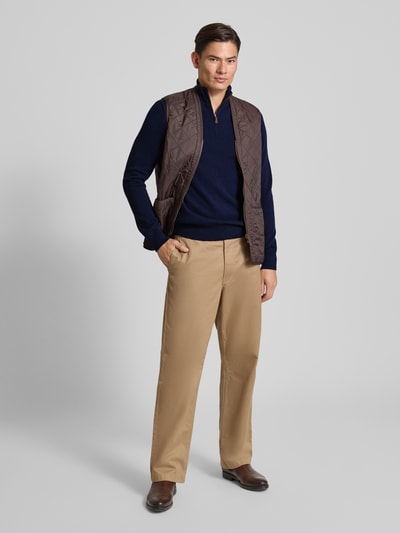 Polo Ralph Lauren Gebreide pullover van wol met opstaande kraag en ritssluiting Marineblauw - 1